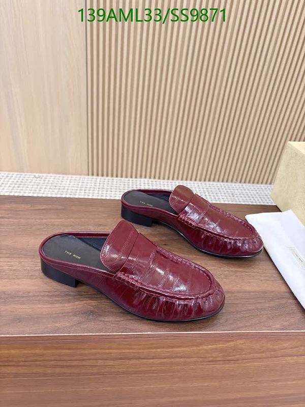 The Row Women's Burgundy Leather Loafer Mules - EU 35-41