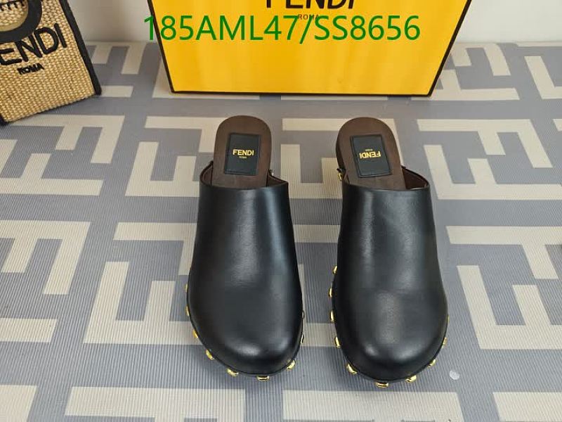 Fendi Women's Black Leather Clogs with Wooden Sole - EU 37-43 7 Fendi Women's Black Leather Clogs with Wooden Sole - EU 37-43