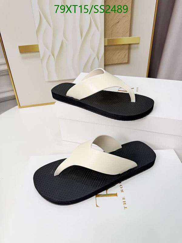 The Row Women's Cream Leather Flip Flops - EU 35-40