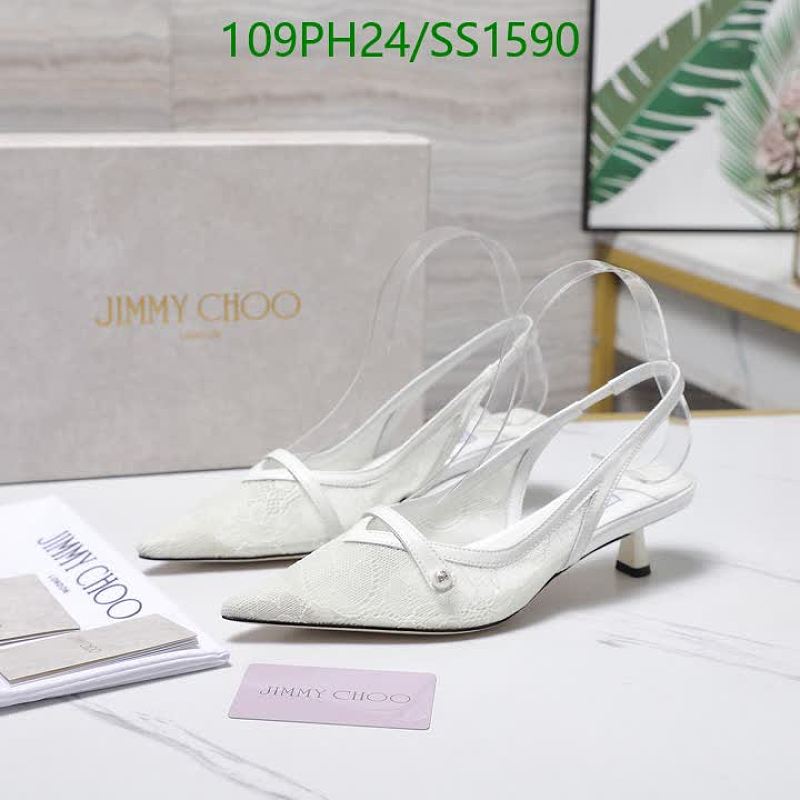 Jimmy Choo Women's White Lace Slingback Heels - EU 35-42