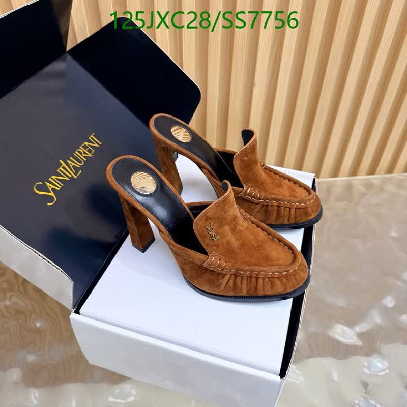 Yves Saint Laurent Women's Suede Heeled Mules - Brown
