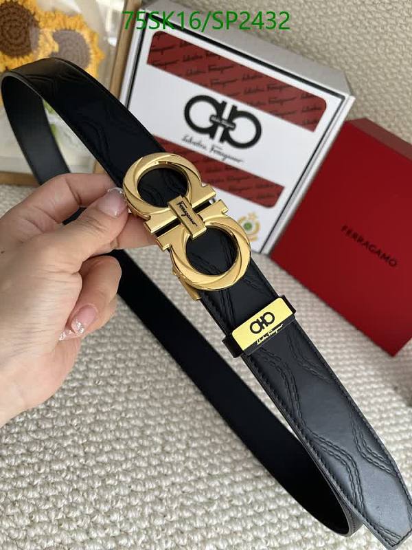 Salvatore Ferragamo Gancini Belt - Black Leather, Gold Buckle, 3.5cm Width