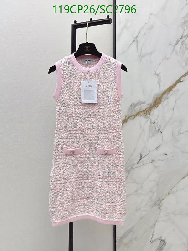 Chanel Sleeveless Pink Tweed Dress with Bow Detail