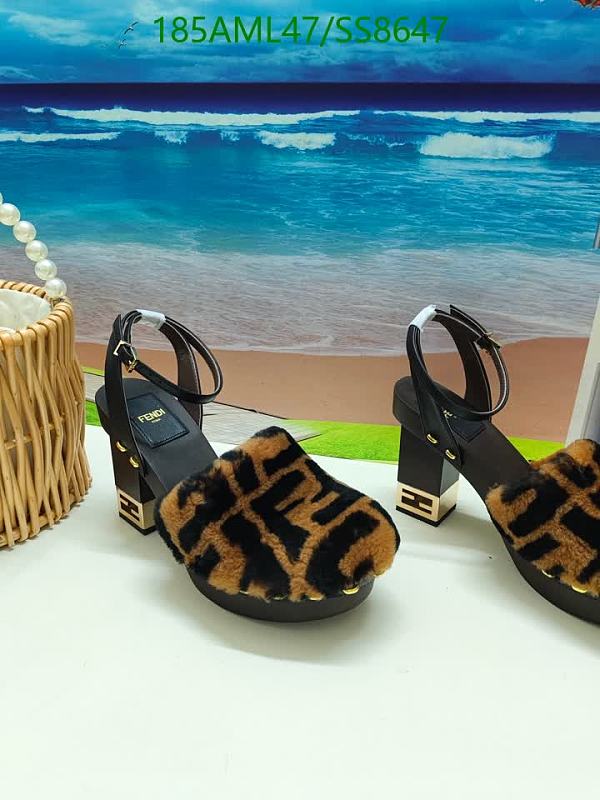 Fendi Women's Wool Sheepskin Platform Sandals - Elegant & Stylish