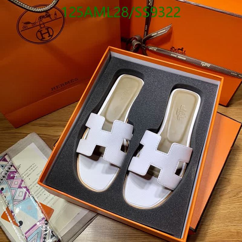 Hermes Women's H-Logo Leather Slide Sandals