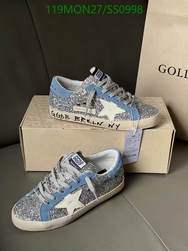 Golden Goose Women's Superstar Glitter Sneakers - Silver & Blue