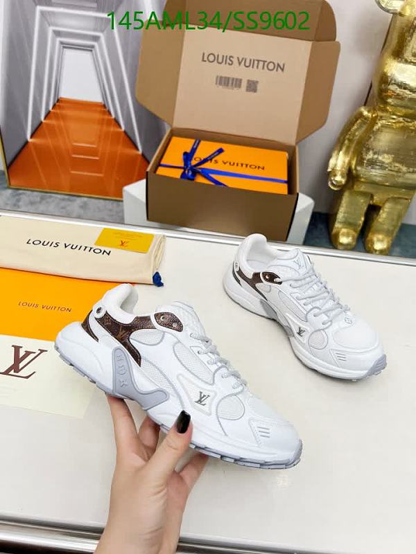 Louis Vuitton Men's White Mesh Fabric Sneakers