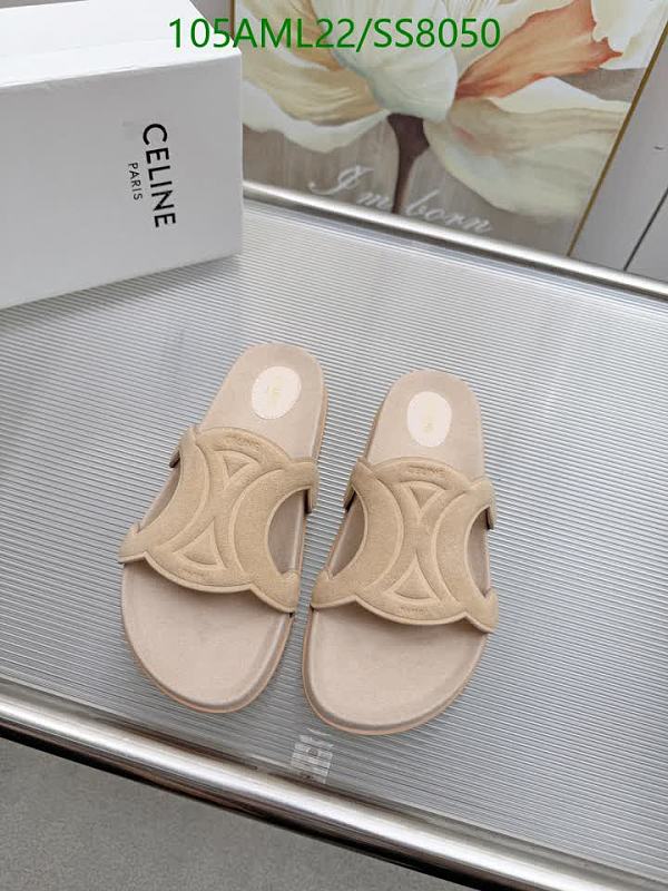 Celine Women's Suede Slip-On Slide Sandals
