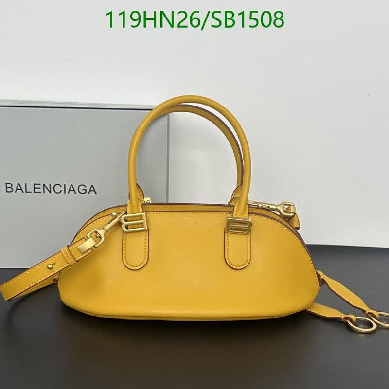Balenciaga Women's Yellow Genuine Leather Top Handle Bag - 30cm