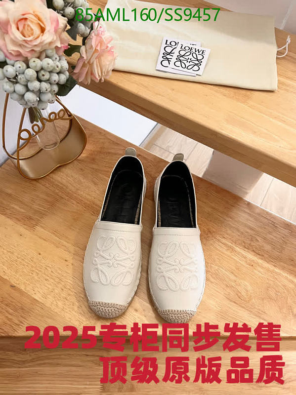 Loewe Women's Beige Leather Espadrille Flats - EU 36-41