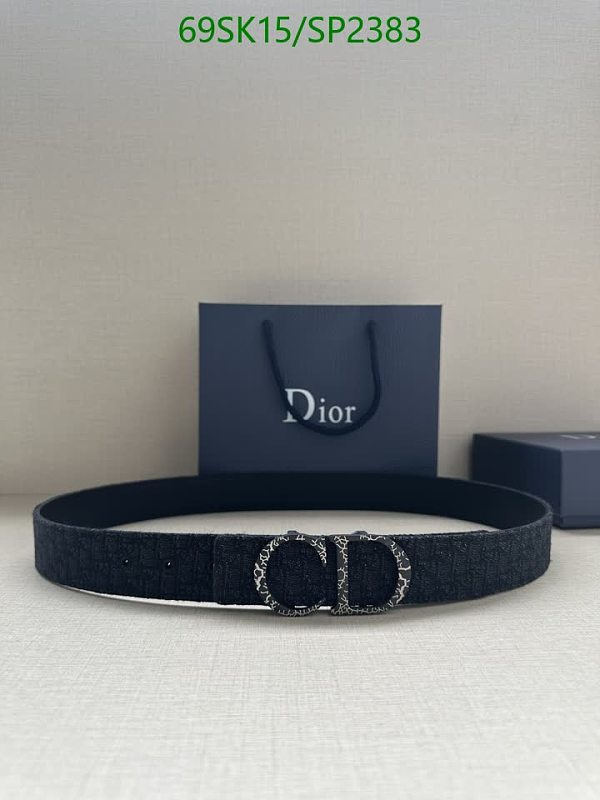 Dior CD Logo Belt - Genuine Leather, 3.5CM Width, Multiple Lengths