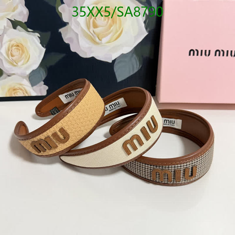 Miu Miu Woven & Houndstooth Headbands - Chic Hair Accessories for Women