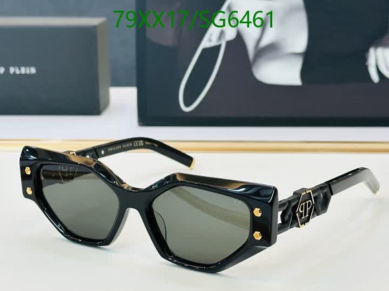 Philipp Plein Women's SG6461 Black Geometric Acetate Sunglasses