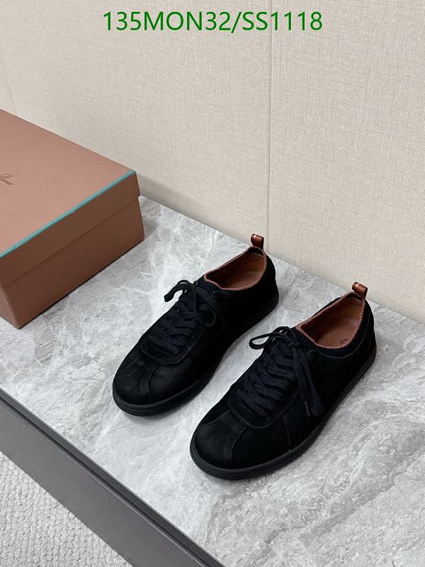 Loro Piana Men's Calf Leather Casual Lace-Up Shoes