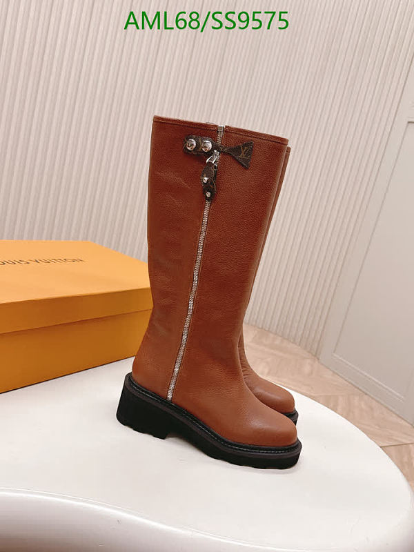 Louis Vuitton Women's Brown Calf Leather Knee-High Boots