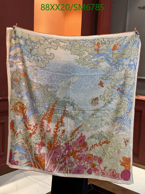 Hermes Silk & Cashmere Scarf - 140x140cm Luxury Square Shawl