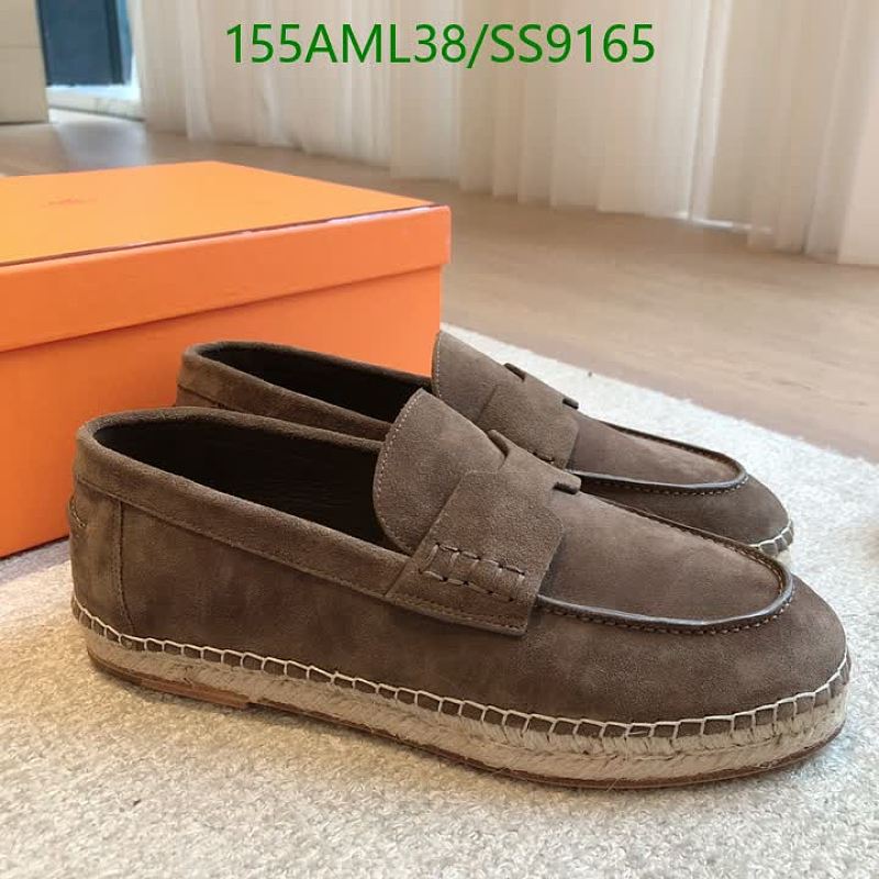Hermes Men's Suede Loafers Espadrille Shoes