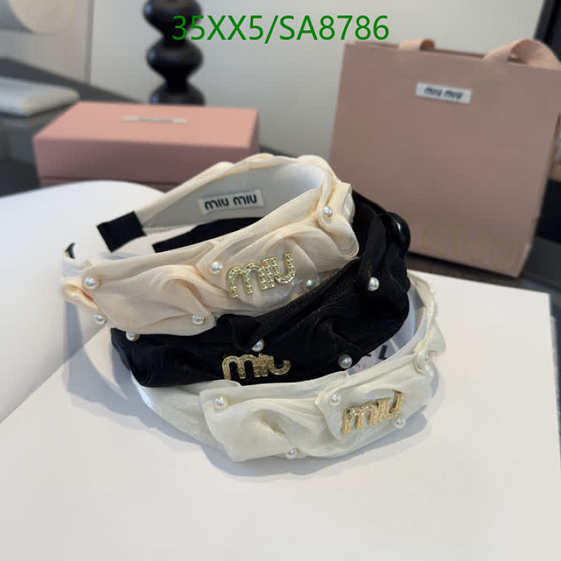Miu Miu Pearl Embellished Headband - Elegant Hair Accessory 7 Miu Miu Pearl Embellished Headband - Elegant Hair Accessory