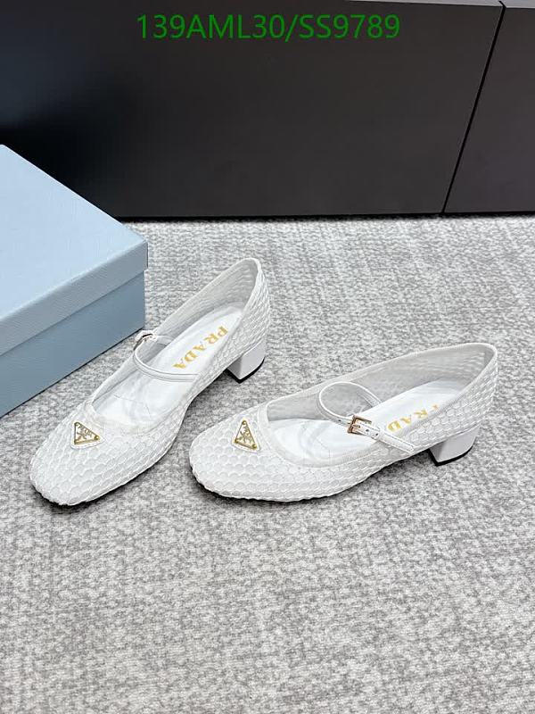 Prada Women's White Mesh Mary Jane Shoes with Triangle Logo - Size EU 35-42
