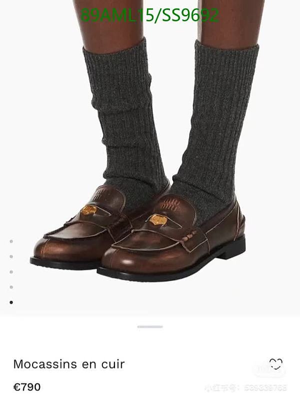 Miu Miu Women's Leather Mocassins Loafers - Classic Brown Design
