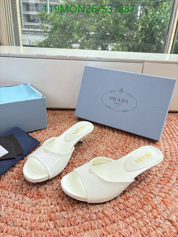 Prada Women's White Patent Leather Open-Toe Heeled Mules - EU 35-40