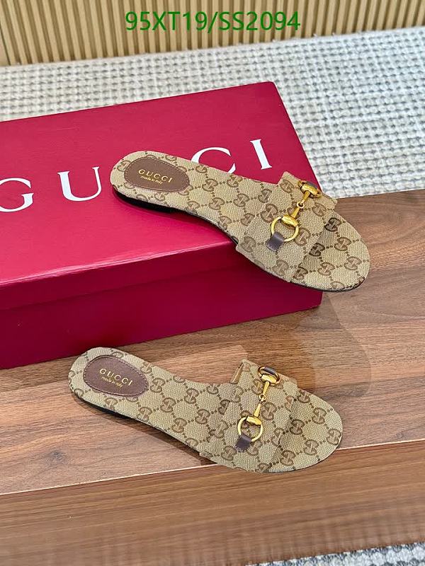 Gucci Women's GG Monogram Leather Horsebit Slide Sandals - EU 35-42