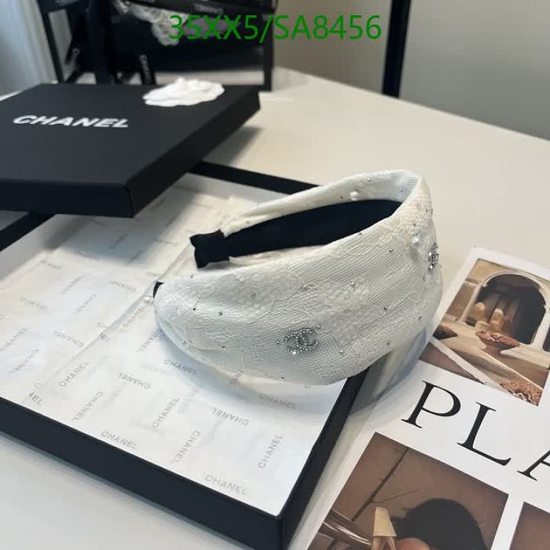 Chanel White Lace Pearl Embellished Headband