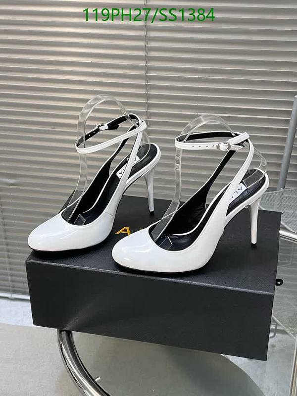 Alaia Women's Patent Leather Slingback Heels - White