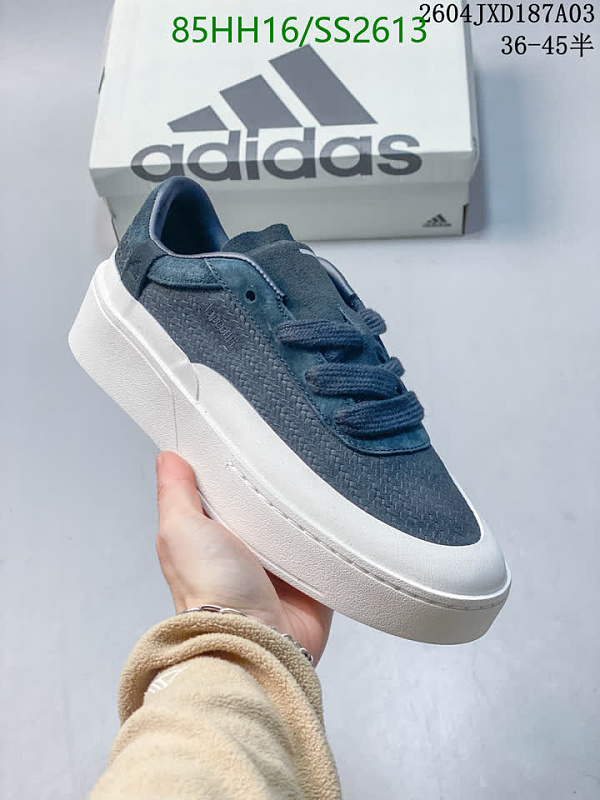 Adidas Women's Casual Lace-Up Low-Top Sneakers - Blue Cowhide