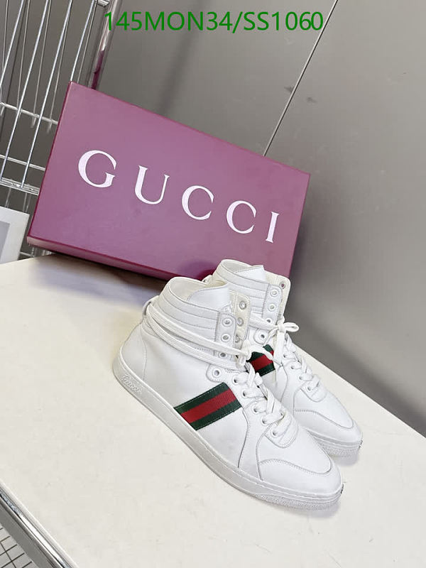 Gucci Men's White Calf Leather High-Top Sneakers
