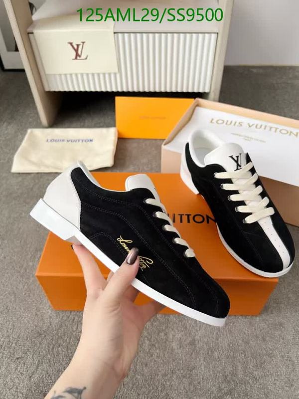 Louis Vuitton Men's Black Suede & White Leather Low-Top Sneakers