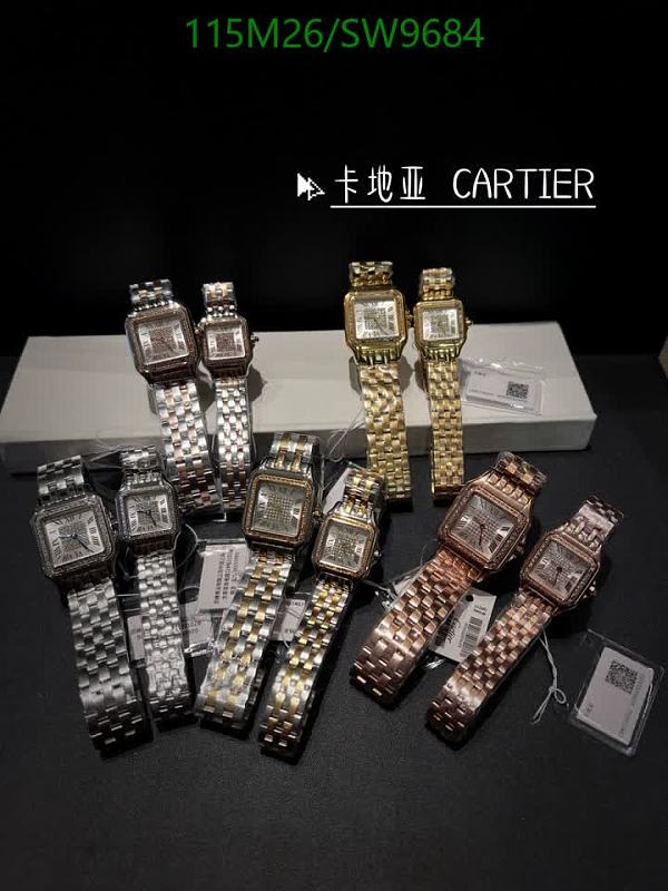 Cartier Quartz Movement Stainless Steel Square Dial Watches