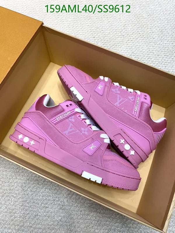 Louis Vuitton Women's Pink Denim & Mesh Low-Top Sneakers