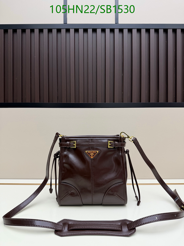 Prada Women's Genuine Leather Bucket Bag - Model 1BA229