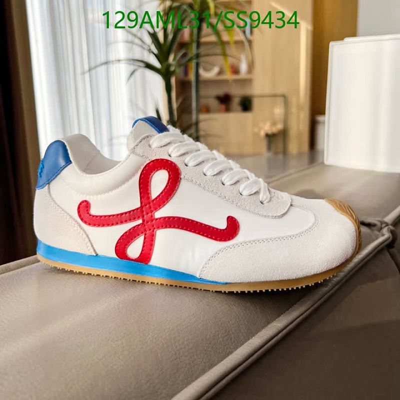 Loewe Men's Sneakers - White Suede & Leather Casual Shoes