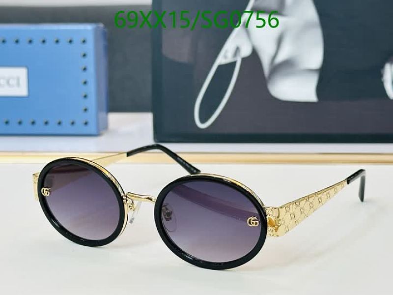 Gucci Round Sunglasses with GG Logo and Gradient Lenses