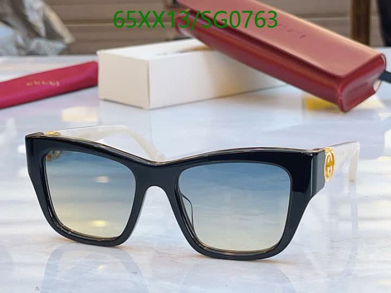 Gucci Women's Black & White Cat-Eye Gradient Sunglasses SG0763