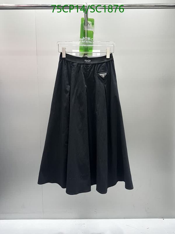 Prada Women's Black A-Line Midi Skirt - Size SML