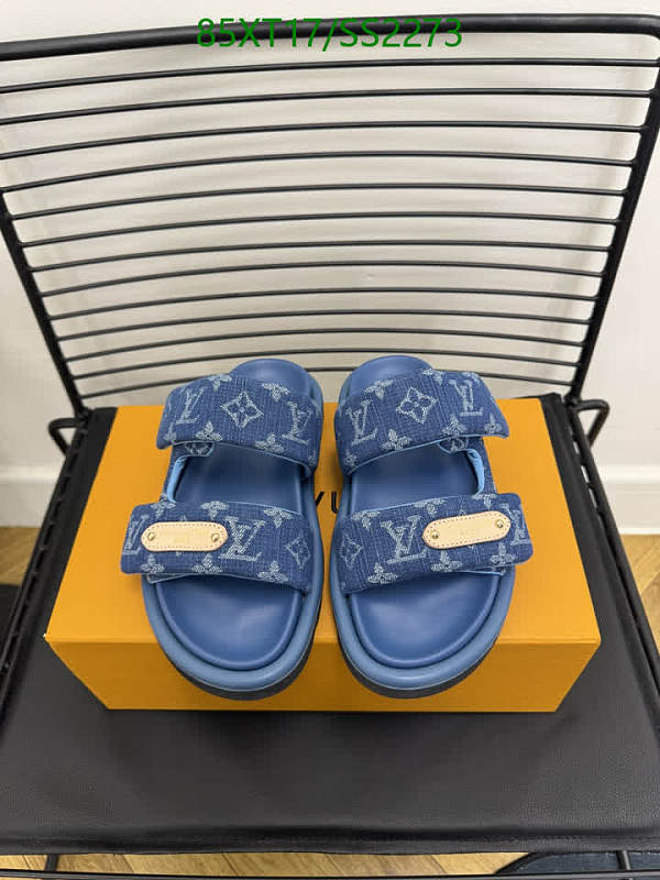 Louis Vuitton Women's Monogram Denim Platform Sandals