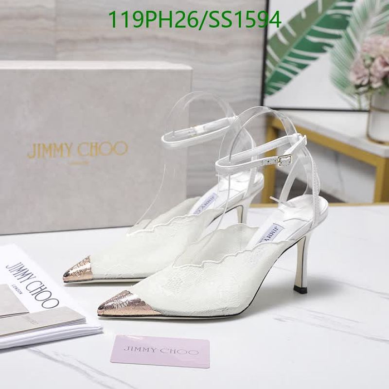 Jimmy Choo Women's White Lace Pointed-Toe Ankle Strap Heels