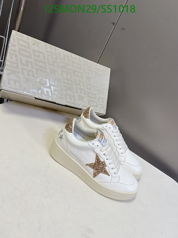 Golden Goose Women's White Calf Leather Glitter Star Sneakers 6 Golden Goose Women's White Calf Leather Glitter Star Sneakers