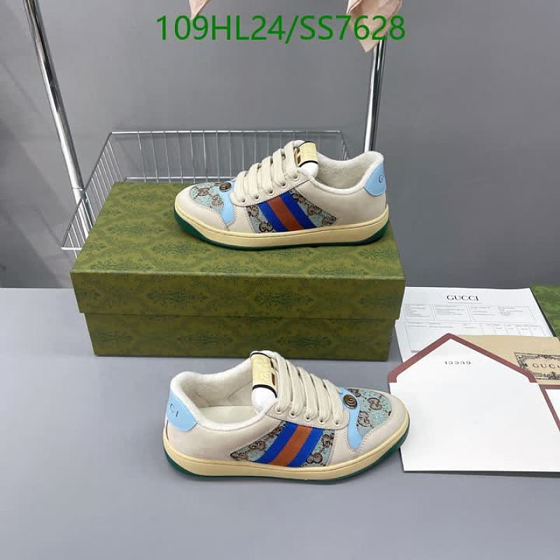 Gucci Women's Beige Knitted Cowhide Sneakers - EU 35-40