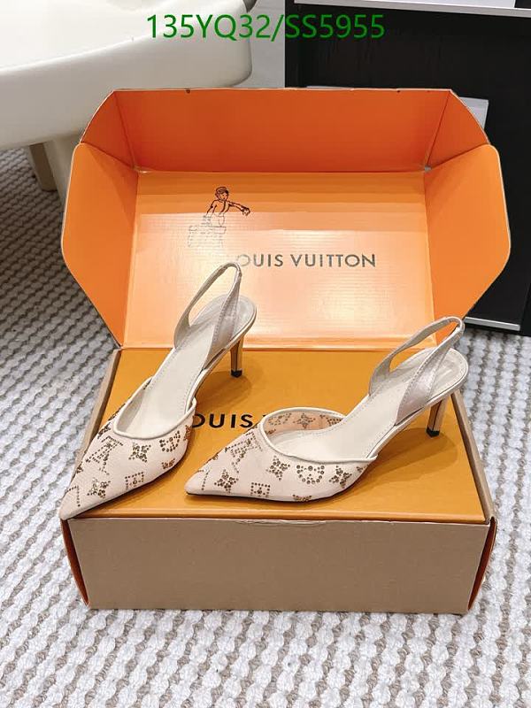 Louis Vuitton Women's Slingback Heels - Mesh & Leather, 7.5cm Heel