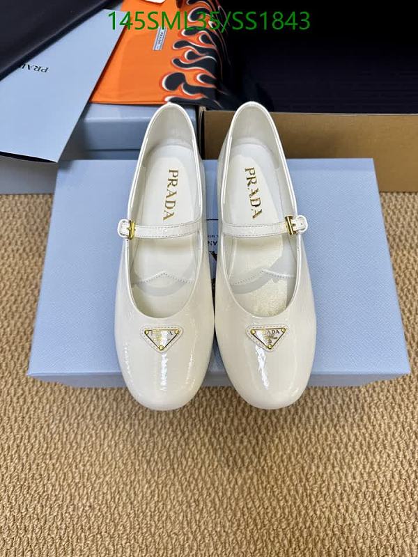 Prada Women's Patent Leather Mary Jane Shoes - Cream White