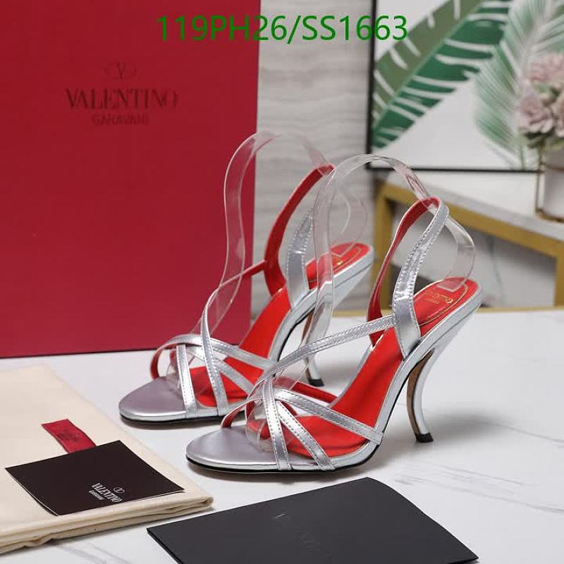 Valentino Women's Silver Strappy High Heel Sandals - Sheepskin & Leather Sole