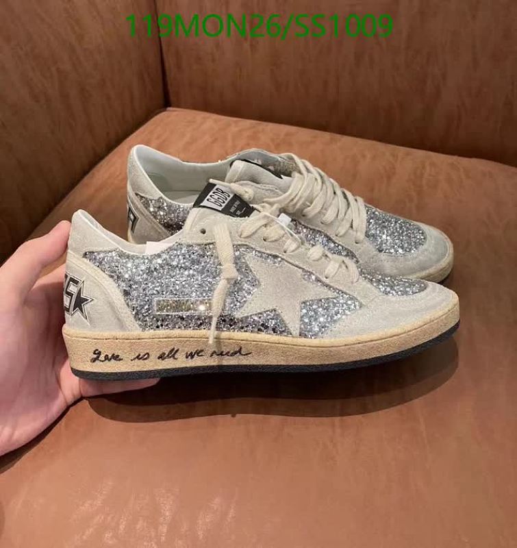Golden Goose Women's Glitter Star Sneakers - Beige/Silver