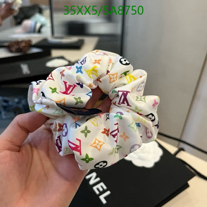 Products 30 Louis Vuitton Monogram Print Silk Scrunchie Hair Accessory