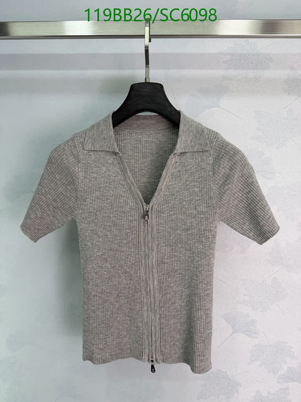 Products 41 Prada Wool Knitted Zip-Up Short Sleeve Collared Top