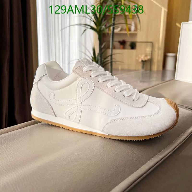 Loewe Men's White Leather & Suede Low-Top Sneakers
