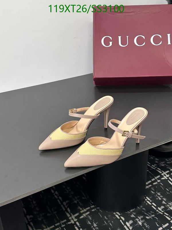 Gucci Women's Patent Leather Mesh Slingback Heels - 9cm Height